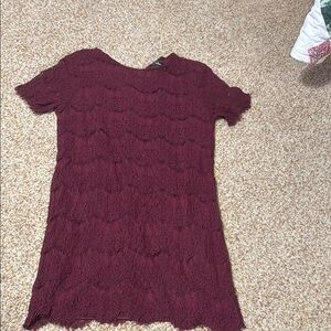 Burgundy Lace Dress